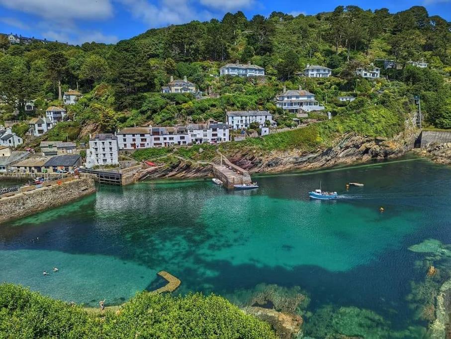 Bijou Coastal Apartment In Polperro With Hot Tub Onsite Parking Downhill Walk To Village Buitenkant foto